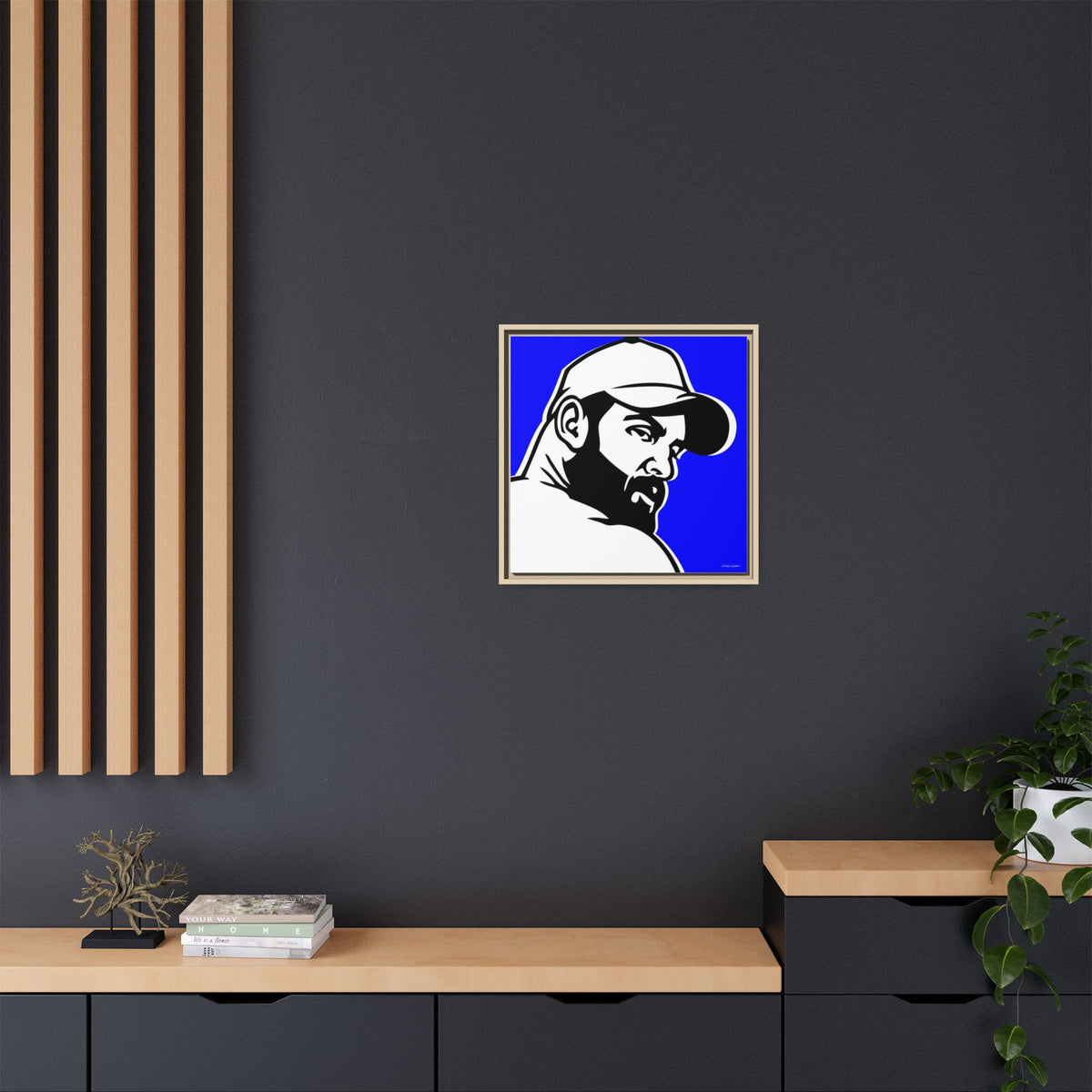Trucker, Matte Canvas, Framed (Multi-color)