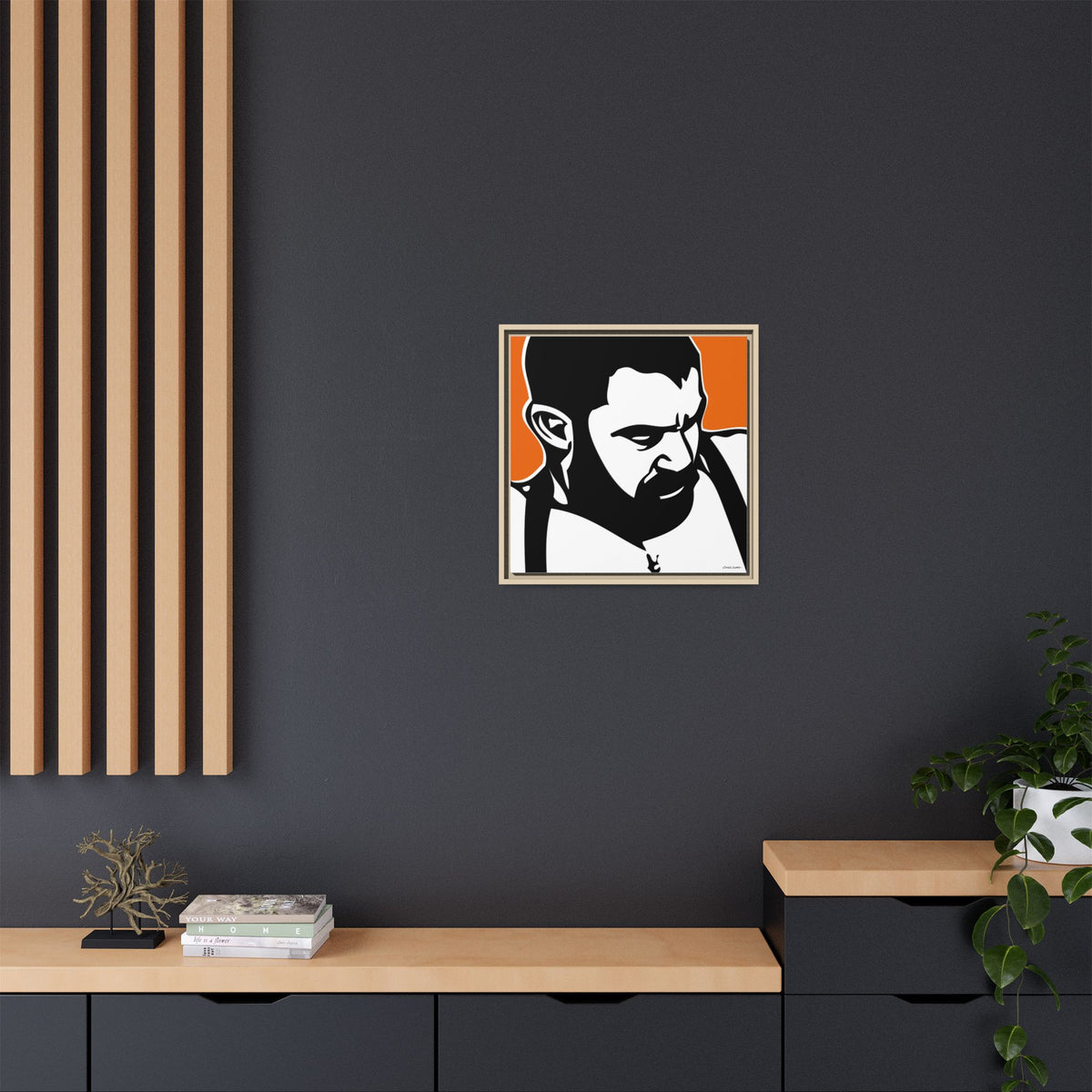 Suspenders, Matte Canvas, Framed (Multi-color)