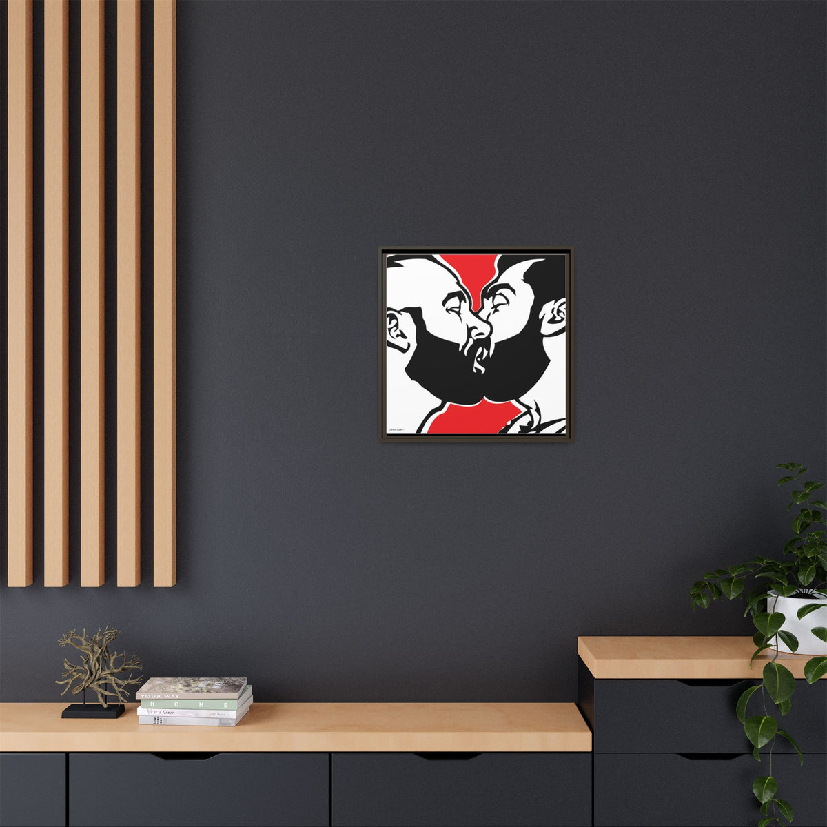 Love is Love, Giclee Print on Matte Canvas, Framed (Multi-color)
