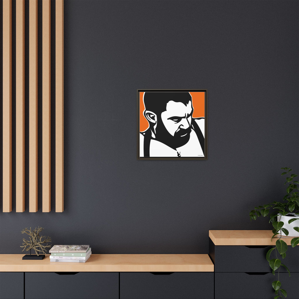 Suspenders, Matte Canvas, Framed (Multi-color)