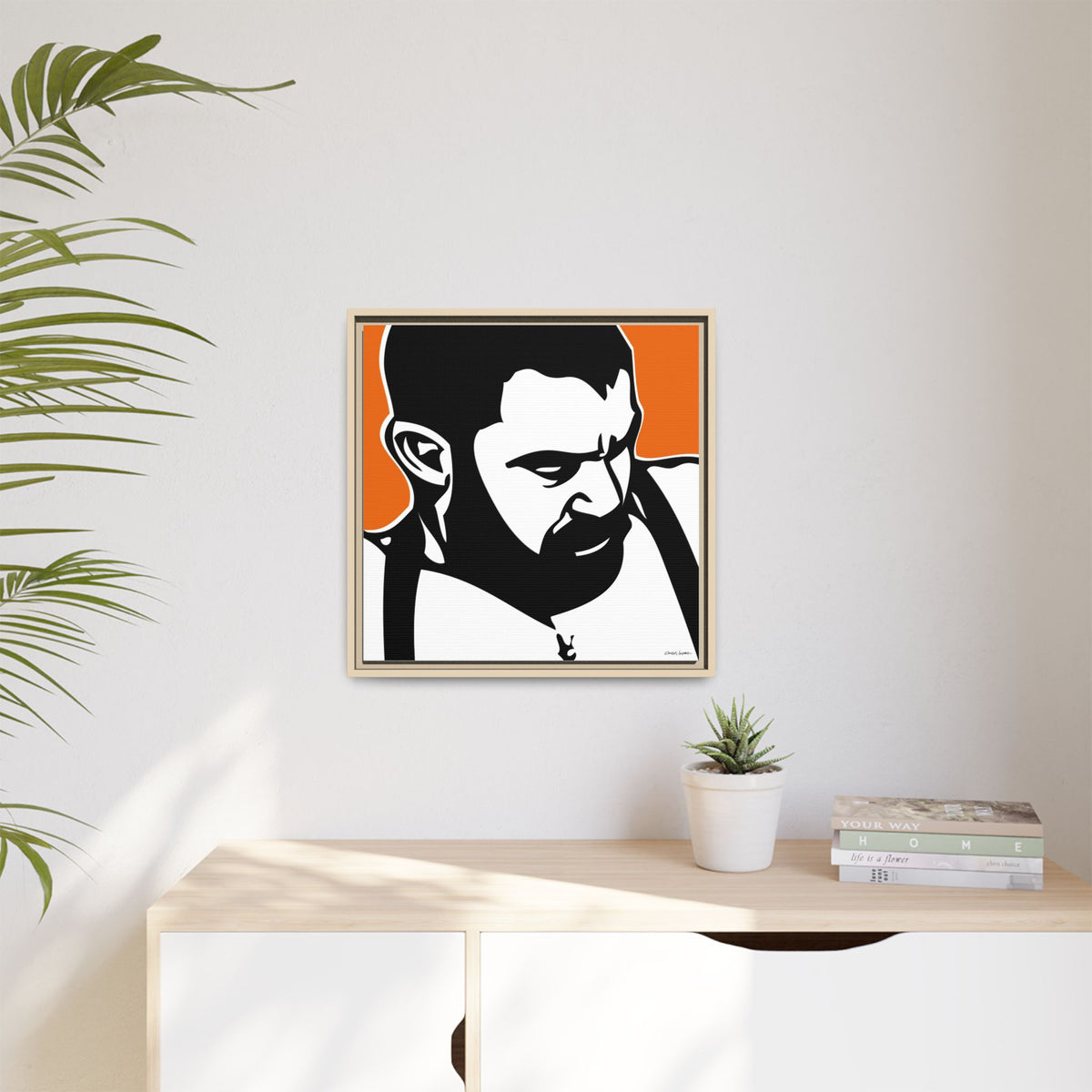 Suspenders, Matte Canvas, Framed (Multi-color)