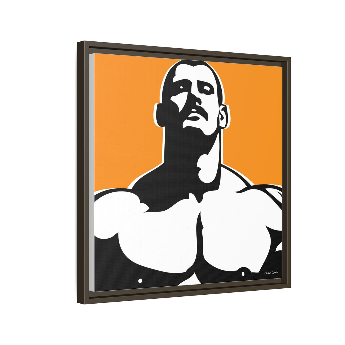 Stache, Giclee Print on Matte Canvas, Framed (Multi-color)