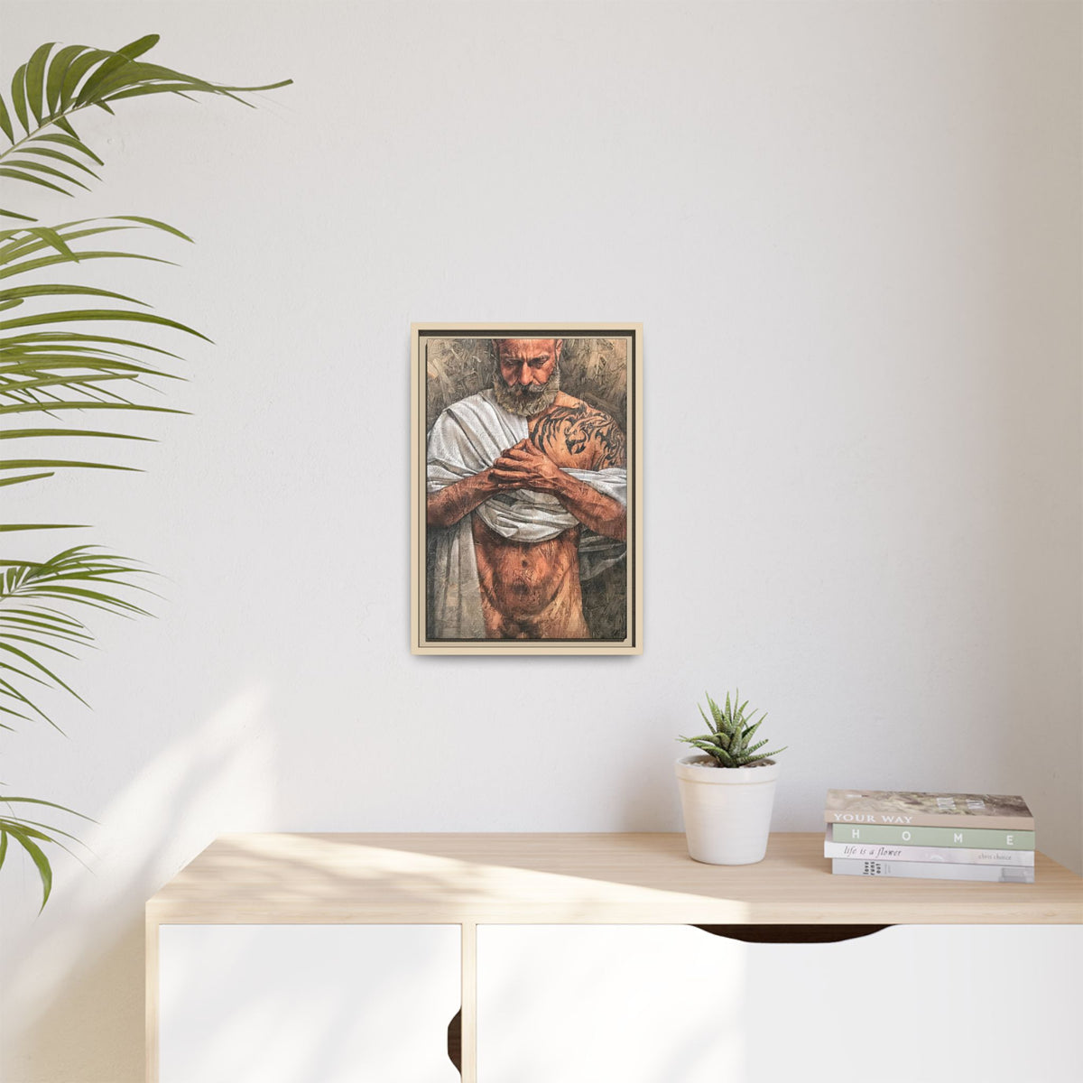 Urban Saint 1, Matte Canvas, Framed (Multi-color)