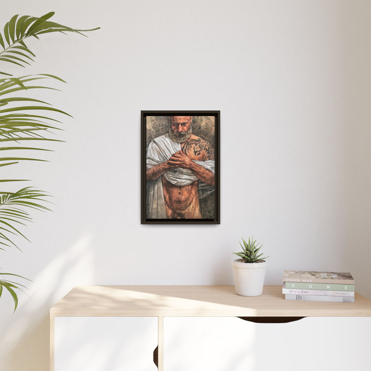 Urban Saint 1, Matte Canvas, Framed (Multi-color)