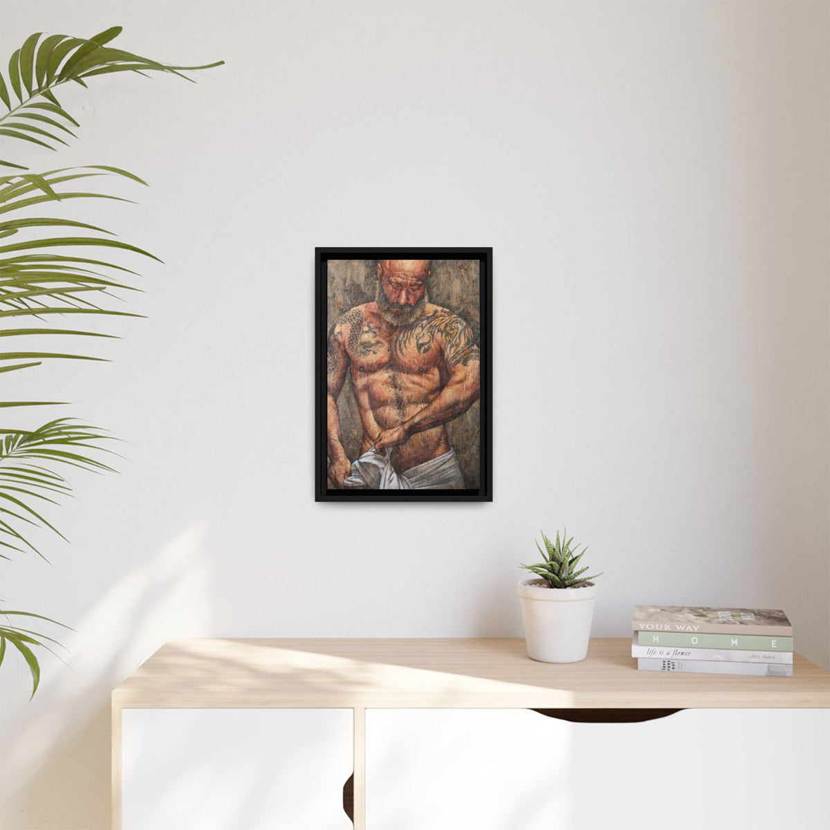 Urban Saint 1, Matte Canvas, Framed (Multi-color)