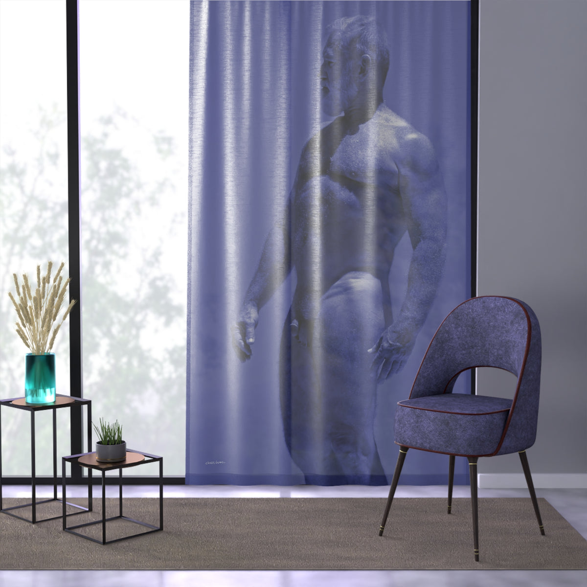 Joe 2, Textured Sheer Window Curtain