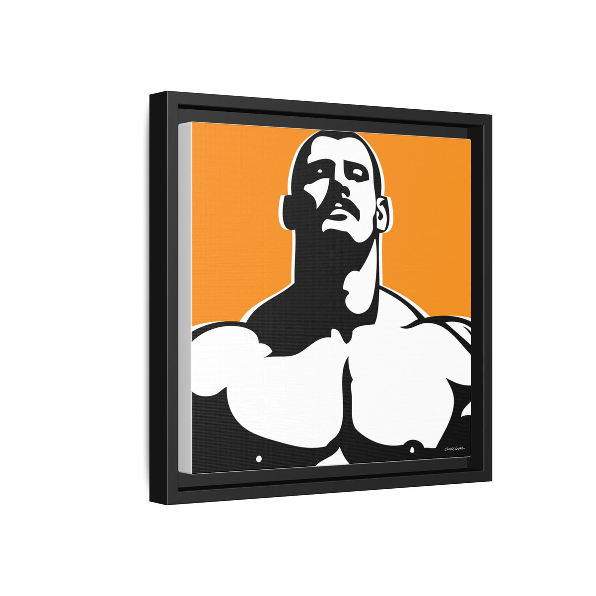 Stache, Giclee Print on Matte Canvas, Framed (Multi-color)