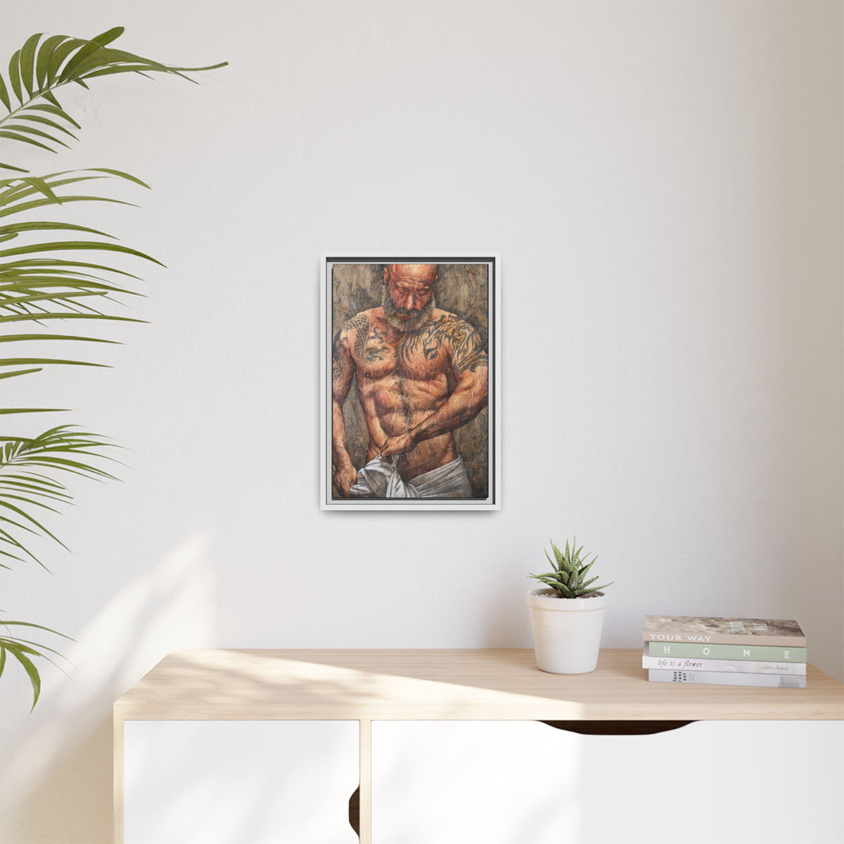 Urban Saint 1, Matte Canvas, Framed (Multi-color)