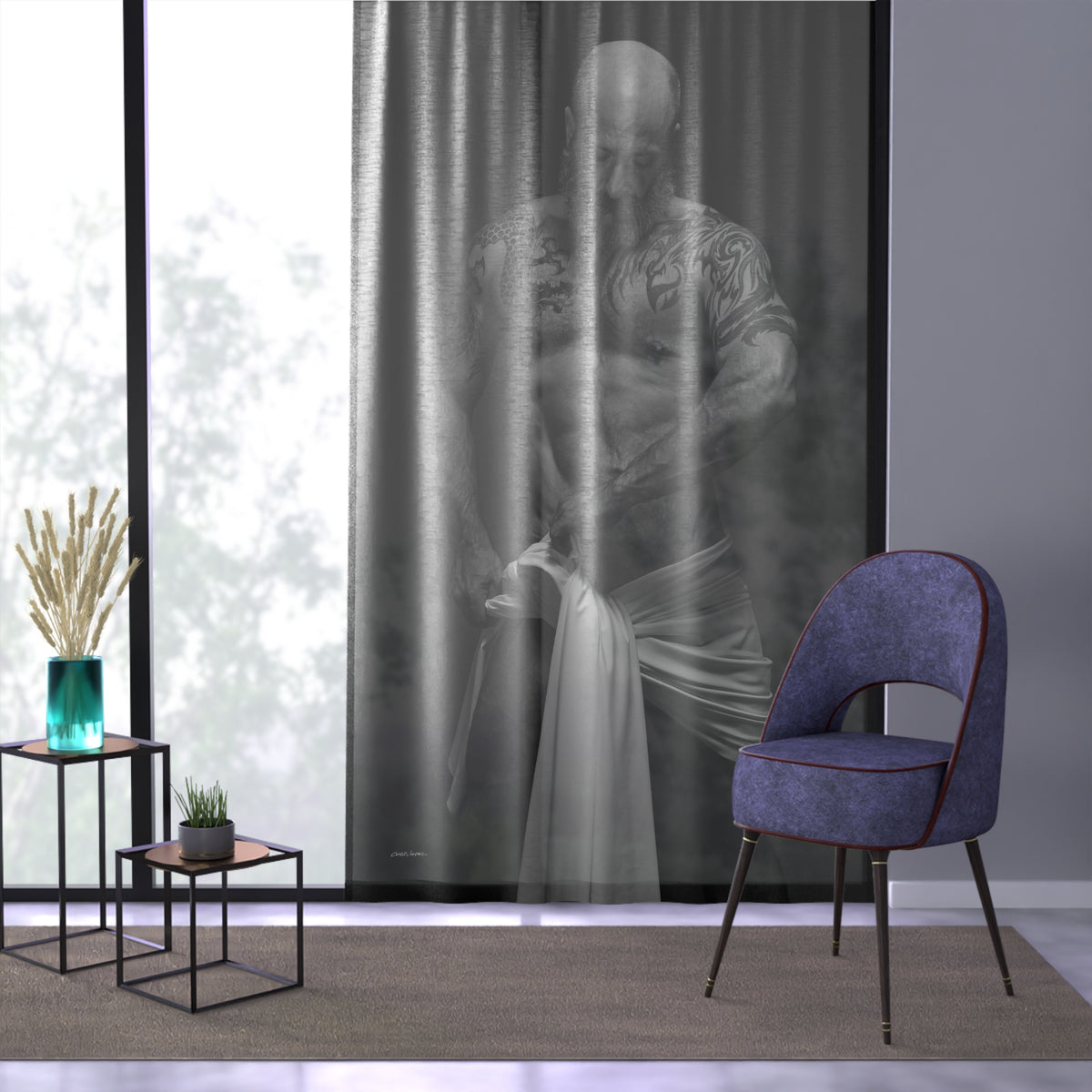 Barclay 1, Textured Sheer Window Curtain
