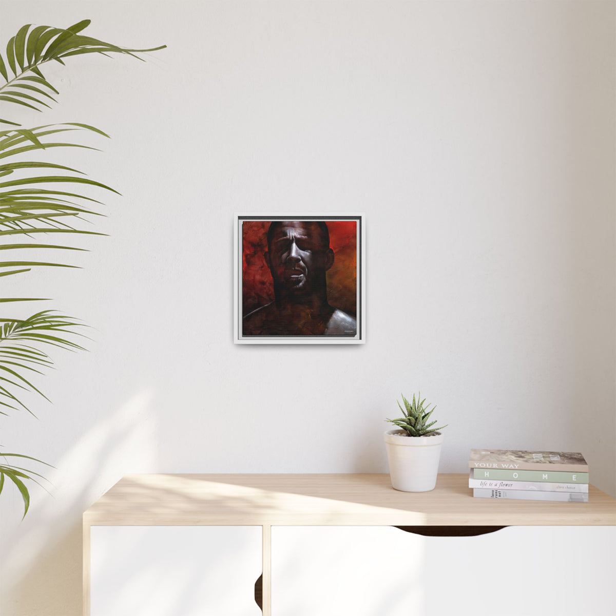 In the Darkness, Matte Canvas, Framed (Multi-color)