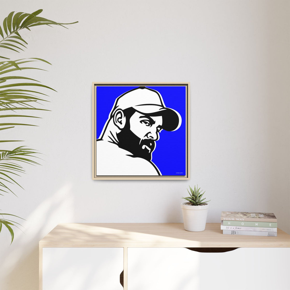 Trucker, Matte Canvas, Framed (Multi-color)