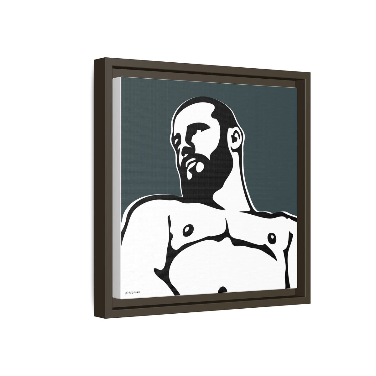 Bear, Giclee Print on Matte Canvas, Framed (Multi-color)