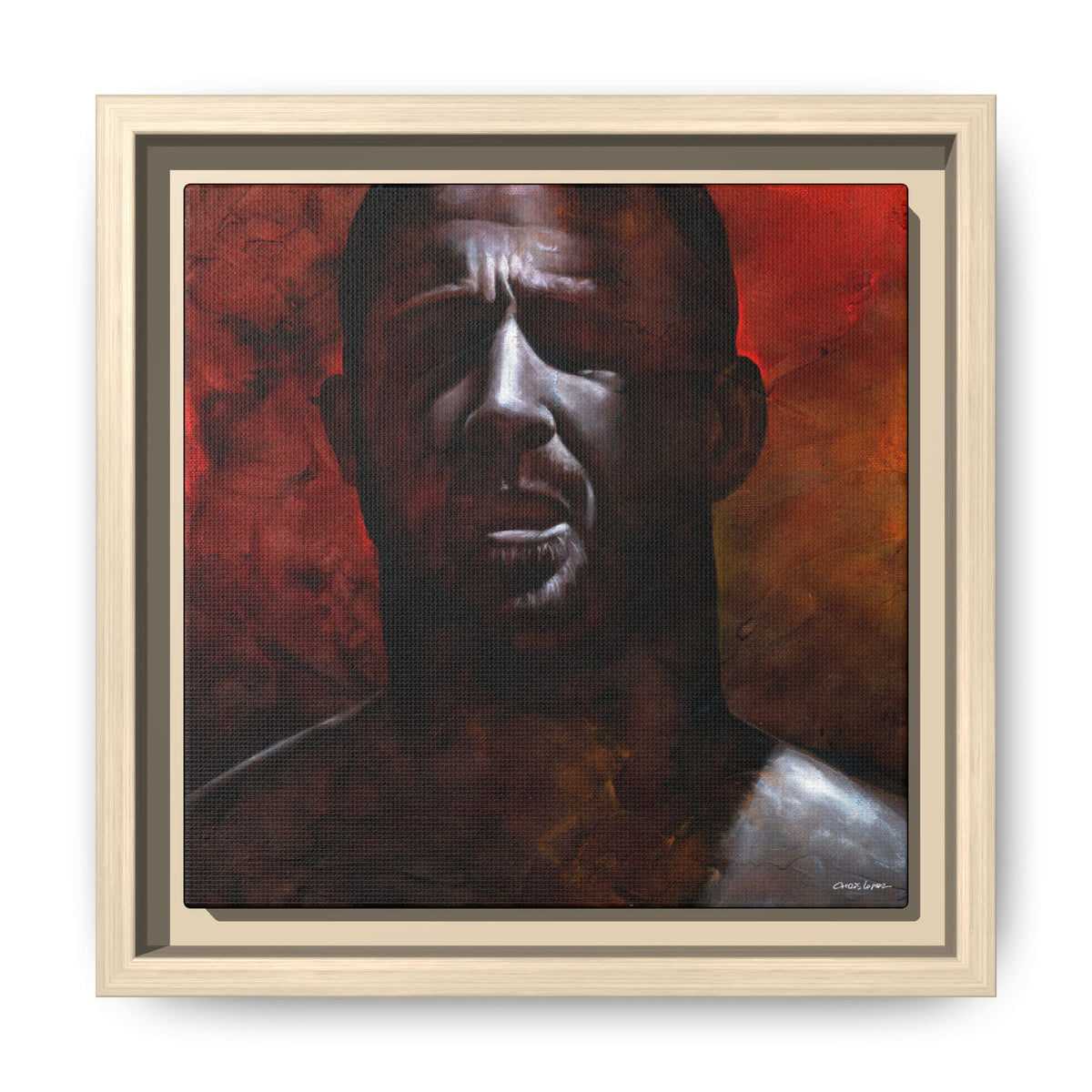 In the Darkness, Matte Canvas, Framed (Multi-color)