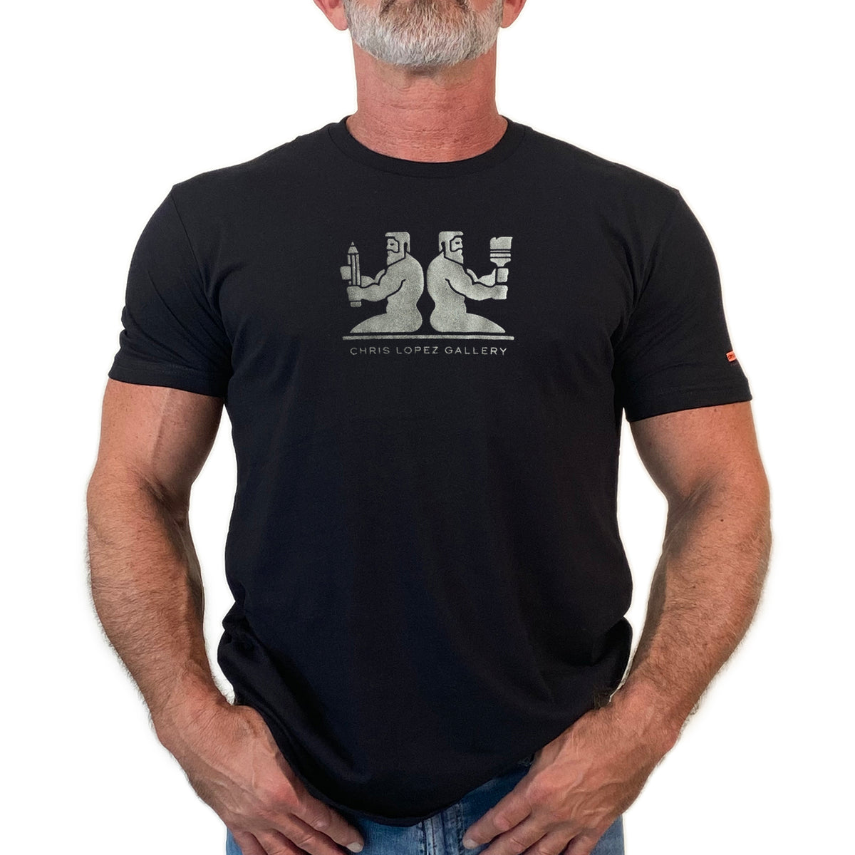 Chris Lopez Gallery Icon, hand printed T-shirt & Tank Top (Colors)