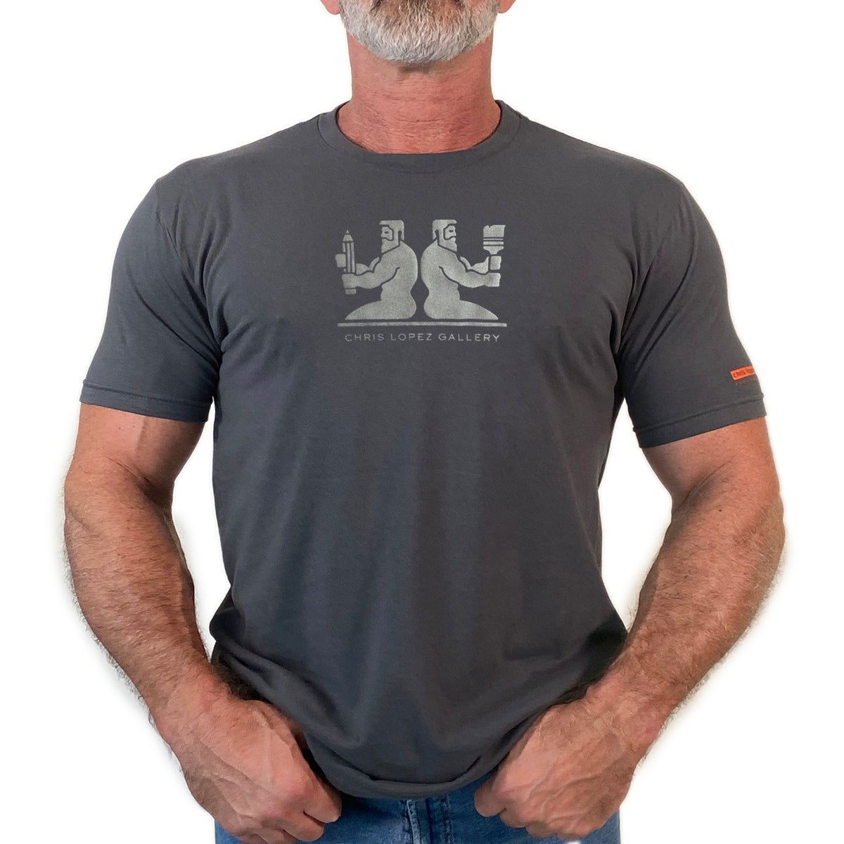 Chris Lopez Gallery Icon, hand printed T-shirt & Tank Top (Colors)