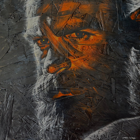 Obscure 1, Original Acrylic on OSB Panel, 12x12"
