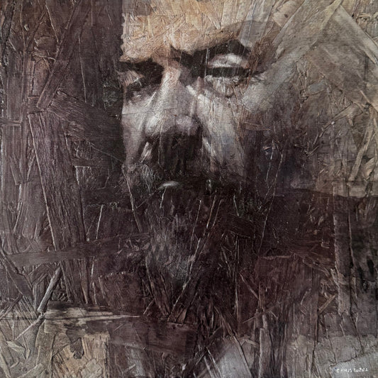 Presence, Mixed Media on OSB Panel, 12x12"