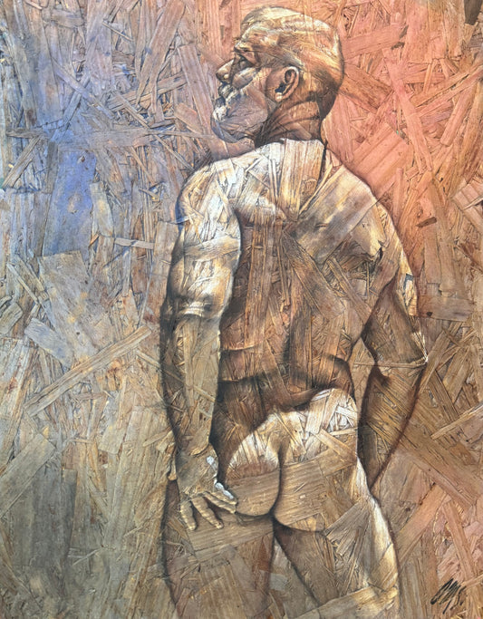 Joe Grand, Original Acrylic on OSB Panel, 16x20"