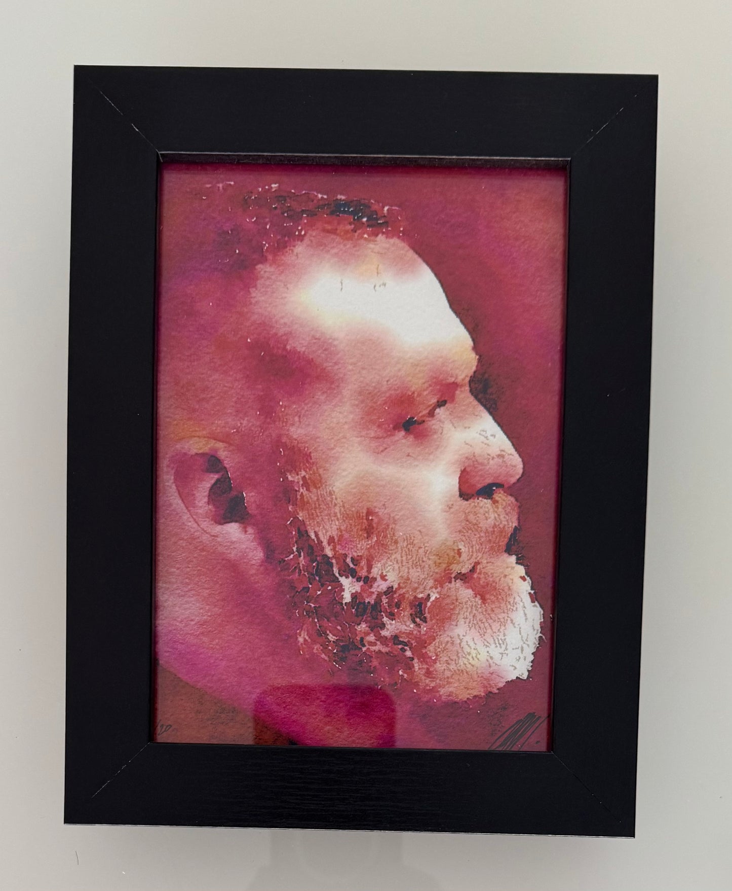 Self portrait in Pink 3. 5x7" Limited Edition Signed Giclee print, (last one)