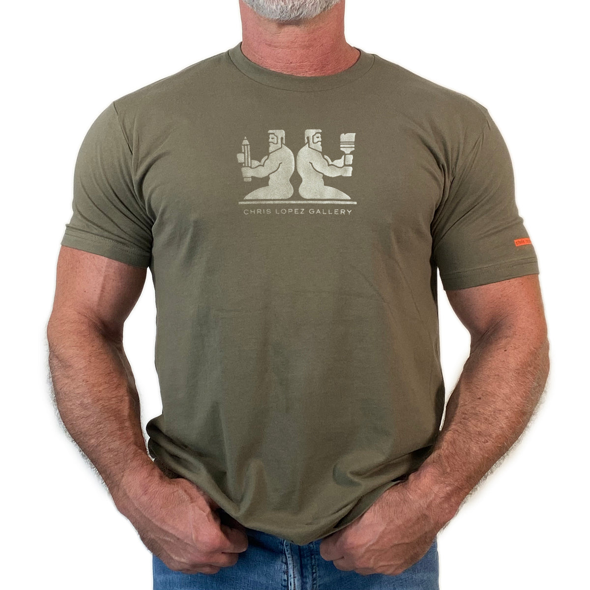 Chris Lopez Gallery Icon, hand printed T-shirt & Tank Top (Colors)