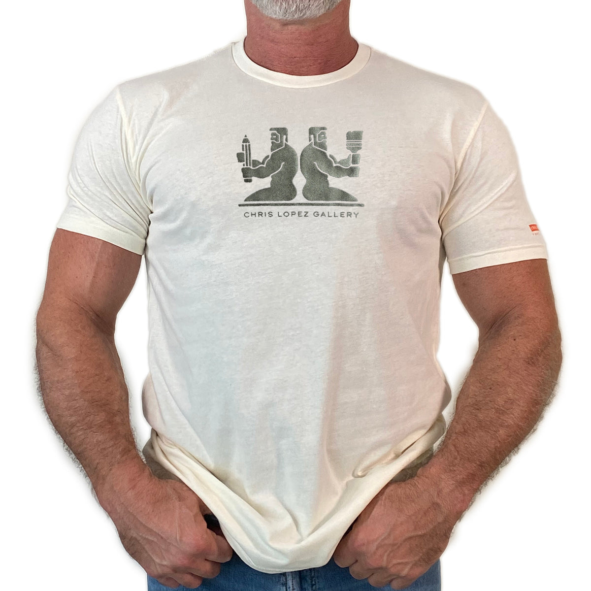 Chris Lopez Gallery Icon, hand printed T-shirt & Tank Top (Colors)