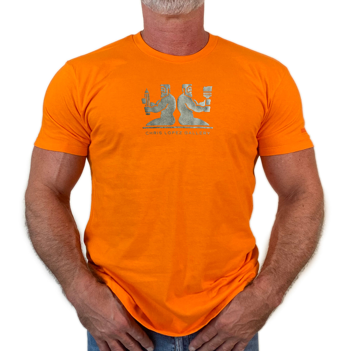 Chris Lopez Gallery Icon, hand printed T-shirt & Tank Top (Colors)