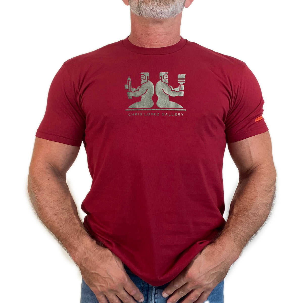 Chris Lopez Gallery Icon, hand printed T-shirt & Tank Top (Colors)